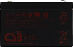 Батарея для ИБП CSB GP672 6В 7.2Ач
