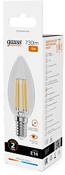 Лампа филам. Gauss Filament 12Вт цок.:E14 свеча 220B св.свеч.бел.теп. (упак.:10шт) (32112)