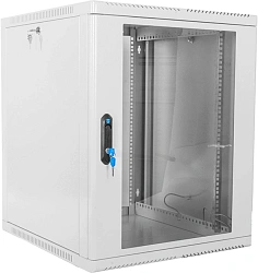 Шкаф коммутационный ЦМО (ШРН-15.500) настенный 15U 600x529мм пер.дв.стекл 200кг светло-серый 470мм 21кг 180град. 746мм IP20 металл