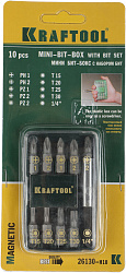 Набор бит Kraftool 26130-H10 (10пред.) для шуруповертов/дрелей