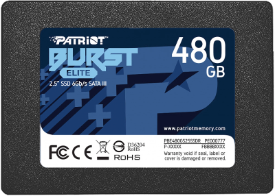 Накопитель SSD Patriot SATA-III 480GB PBE480GS25SSDR Burst Elite 2.5"