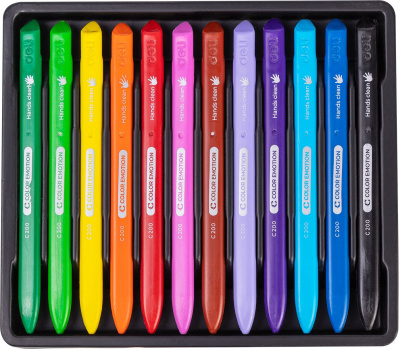 Восковые мелки Deli EC20000 Color Emotion трехгранные 12цв. картон.кор./европод.