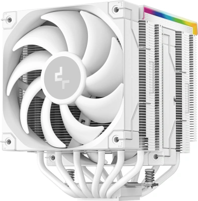 Устройство охлаждения(кулер) Deepcool AK620 Digital Pro Wh ARGB Soc-AM5/AM4/1151/1200/2066/1700 белый 4-pin 25dB Al+Cu LCD 260W 1491gr Ret (R-AK620-WHAPMN-G)