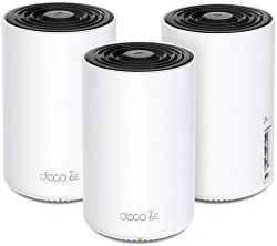 Бесшовный Mesh роутер TP-Link Deco XE75 AXE5400 10/100/1000BASE-TX белый (упак.:3шт)