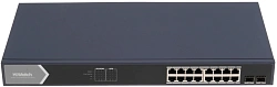 Коммутатор HiWatch DS-S1816GP 16x100Mb 1G неуправляемый