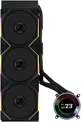 Система водяного охлаждения Lian-Li HydroShift II LCD-C 360TL ARGB Soc-AM5/AM4/1700/1851 черный 4-pin 33dB Al+Cu LCD Ret (G89.GHS2LCD36TB.R0)