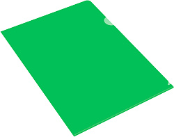 Папка-уголок Бюрократ -EE310/1GREEN A4 пластик 0.15мм зеленый