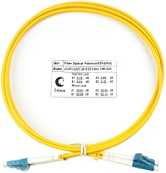 Патч-корд Cabeus FOP(D)-9-LC-LC-1,5M 2x9/125 OS2 LC дуплекс-LC дуплекс 1.5м LSZH желтый