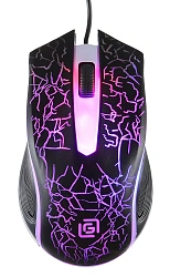 Мышь Оклик 395M SHADOW черный оптическая 1500dpi USB для ноутбука 3but (1102286)