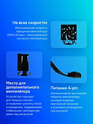 Устройство охлаждения(кулер) ID-Cooling Frozn A410 Soc-AM5/AM4/1200/1700/1851 черный 4-pin 29.85dB Al+Cu 220W 720gr Ret (FROZN A410 BLACK)