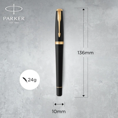 Набор ручек Parker Urban Core FK200 (2093381) Muted Black GT сталь нержавеющая подар.кор. ручка перьевая, ручка шариковая