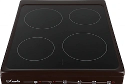 Плита Электрическая Лысьва EF4004MK00 коричневый стеклокерамика (без крышки)