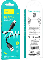 Кабель Hoco X96 Hyper X96 HYPER 27W TYPE-C USB (m)-USB Type-C (m) 1м черный коробка