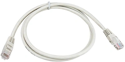 Патч-корд Rexant 18-1002 UTP RJ-45 вил.-RJ-45 мод. кат.5E 1м серый ПВХ