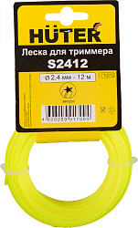 Леска для садовых триммеров Huter S2412 d=2.4мм L=12м для GGT-800S(T)/1000S(T)/1300S(T)/1500S(T) (71/2/12)