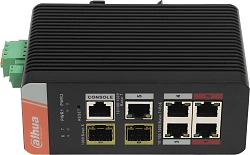 Коммутатор Dahua DH-IS4207-4GT-120 (L2) 2SFP 4PoE 120W управляемый