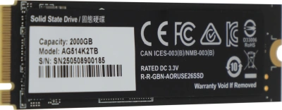 Накопитель SSD Gigabyte PCIe 5.0 x4 2000GB AG514K2TB Aorus Gen5 14000 M.2 2280