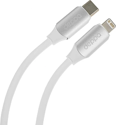 Кабель Deppa 72537 USB Type-C (m)-Lightning (m) 1.2м белый коробка