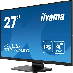 Монитор Iiyama 27" ProLite T2752MSC-B1 черный IPS LED 16:9 HDMI M/M глянцевая 1000:1 400cd 178гр/178гр 1920x1080 60Hz DP FHD USB Touch 6.7кг