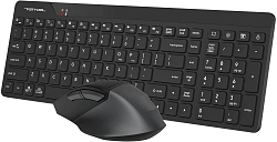 Клавиатура + мышь A4Tech Fstyler FG2400 Air2 клав:черный мышь:черный USB беспроводная slim (FG2400 AIR2 BLACK)