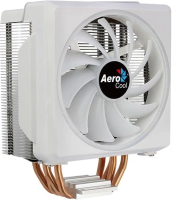 Устройство охлаждения(кулер) Aerocool Cylon 4F ARGB Soc-AM5/AM4/1200/1700/1851 белый 4-pin 14-26dB Al+Cu 145W 550gr Ret (CYLON 4F WH ARGB PWM 4P)