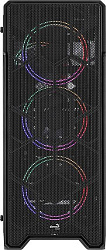Корпус Aerocool Ore Saturn FRGB-G-BK-v1 черный без БП ATX 3x120mm 2xUSB2.0 1xUSB3.0 audio CardReader bott PSU