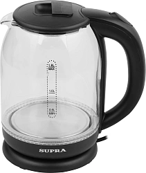 Чайник электрический Supra KES-1851G 1.8л. 1500Вт черный/прозрачный корпус: стекло/пластик