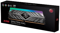 Память DDR4 16GB 3200MHz A-Data AX4U320016G16A-ST41 XPG Spectrix D41 RGB RTL Gaming PC4-25600 CL16 DIMM 288-pin 1.35В dual rank с радиатором Ret