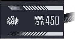 Блок питания Cooler Master ATX 450W MWE White V2 80+ (20+4pin) APFC 120mm fan 6xSATA RTL