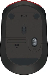 Мышь Logitech M171 красный/черный оптическая 1000dpi беспров. USB для ноутбука 2but (910-004641)
