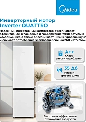 Холодильник Midea MDRB519MGE01ID 2-хкамерн. белый