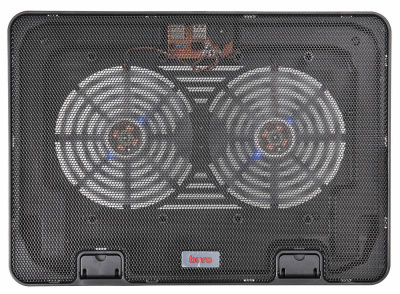 Подставка для ноутбука Buro BU-LCP156-B214H 15.6" 355x255x30мм 2xUSB 2x 140ммFAN 900г металлическая сетка/пластик черный