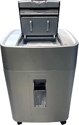 Шредер Office Kit SA300 (1,9х15) серый/черный с автоподачей (секр.P-5) фрагменты 300лист. 45лтр. скобы пл.карты