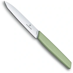 Нож кухонный Victorinox Swiss Modern (6.9006.1042) стальной универсальный лезв.100мм прямая заточка зеленый