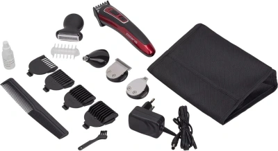 Машинка для стрижки Polaris PHC 3019RC Retro красный/черный (насадок в компл:9шт)