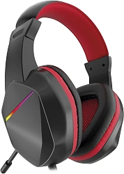 Наушники с микрофоном Оклик HS-L335G черный 2.2м мониторные USB оголовье (1972582)
