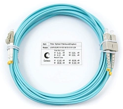 Патч-корд Cabeus FOP-50-LC-SC-5M 2x50/125 OM3 LC дуплекс-SC дуплекс 5м LSZH бирюзовый
