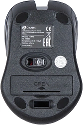 Мышь Оклик 545MW черный/синий оптическая 1600dpi беспров. USB для ноутбука 4but (368630)