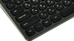 Клавиатура + мышь Оклик 300M клав:серый мышь:серый/черный USB беспроводная slim (1488402)