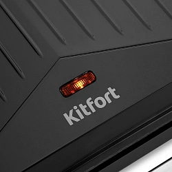 Сэндвичница Kitfort КТ-3666 800Вт черный/серебристый