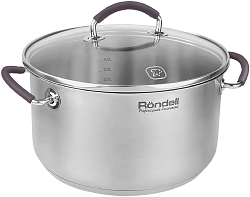 Кастрюля Rondell Akzent RDS-1389 5.1л. d=24см (с крышкой) стальной