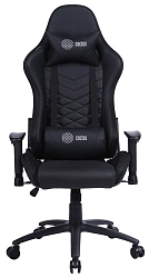 Кресло игровое Cactus CS-CHR-0099BL с RGB подсветкой черный экокожа с подголов. крестов. сталь