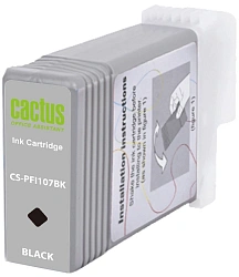 Картридж струйный Cactus CS-PFI107BK PFI-107 BK черный (130мл) для Canon IP iPF670/iPF680/iPF685/iPF770/iPF780/iPF785/ с чипом