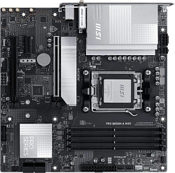Материнская плата MSI PRO B850M-A WIFI SocketAM5 AMD B850 4xDDR5 mATX AC`97 8ch(7.1) 5Gigabit RAID+HDMI+DP
