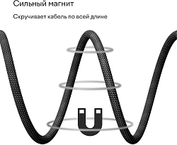 Кабель Magssory CBL001 USB Type-C (m)-USB Type-C (m) 1.2м черный коробка (упак.:1шт)