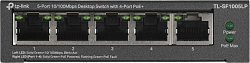 Коммутатор TP-Link TL-SF1005LP (L2) 5x100Мбит/с 4PoE 41W неуправляемый