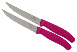 Набор ножей Victorinox Swiss Classic 6.7936.12L5B (6.7936.12L5B) для пиццы компл.:2предм. розовый блистер