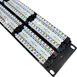 Патч-панель Lanmaster TWT-PP48UTP 19" 2U 48xRJ45 кат.5e UTP