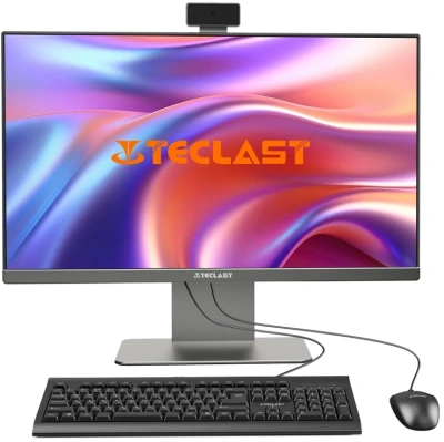 Моноблок Teclast V24 Air 23.8" Full HD i7 13620H (2.4) 16Gb SSD1Tb UHDG Windows 11 Pro GbitEth WiFi BT 120W клавиатура мышь Cam серый 1920x1080