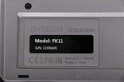 Клавиатура A4Tech Fstyler FK11 черный USB slim (FK11 USB (GREY)) кабель 1.5м